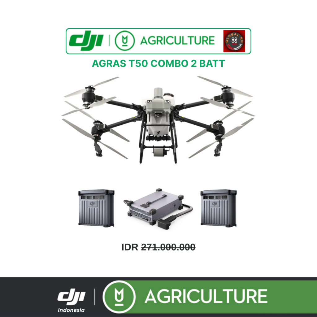 Dji Agras T50 Combo Charger Standard C10000 Drone Penyemprotan Pertanian/Perkebunan