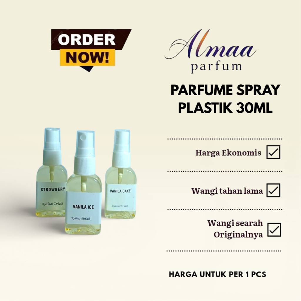 [30ml Spray Plastik] Parfum Spray 30 ml Botol Plastik Termurah Terlaris