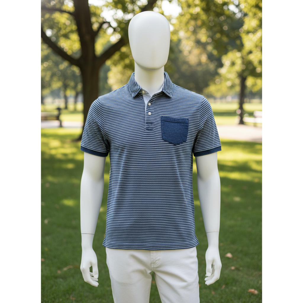 Kaos Polo Tommy Hilfiger Original Garis Navy | Casual Premium Import