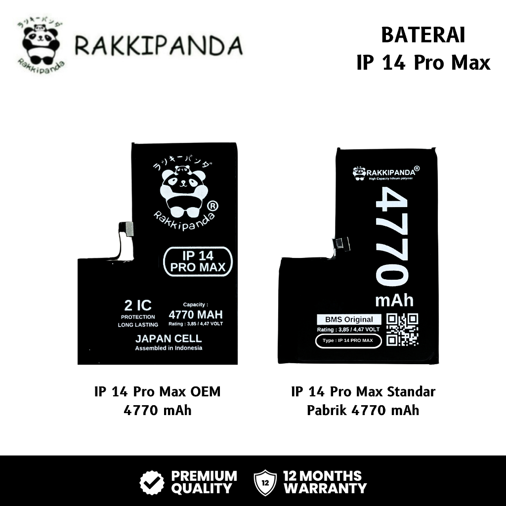 RakkiPanda - Ip 14 Pro Max Batre Batrai Baterai