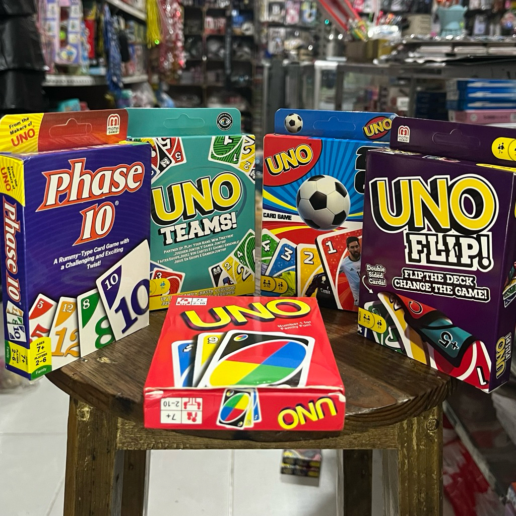 Kartu Uno - Uno Merah /Uno Flip /Uno Flex /Uno Teams /Uno Phase 10 /Uno FIFA26