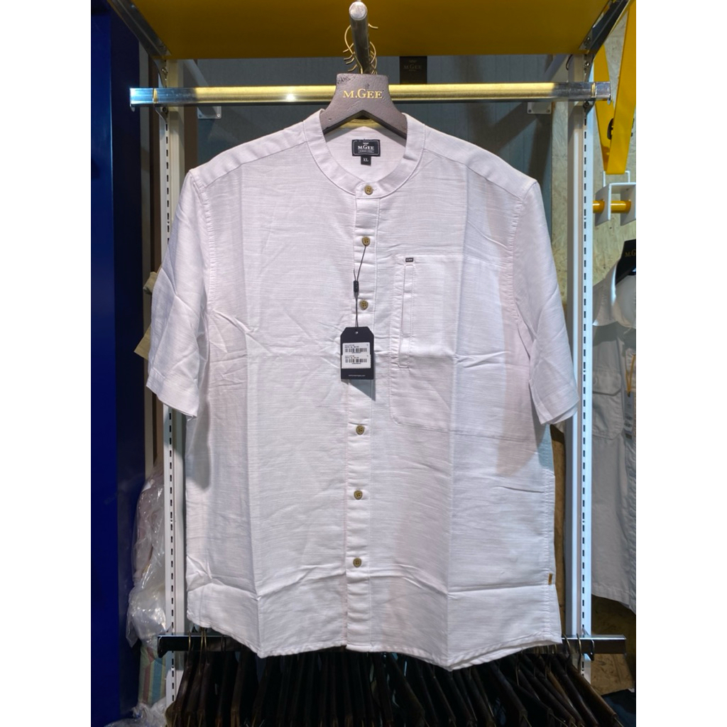 MGEE Baju Koko Putih Kemeja Koko Spesial Lebaran Kode Azka Ckpr 069 White