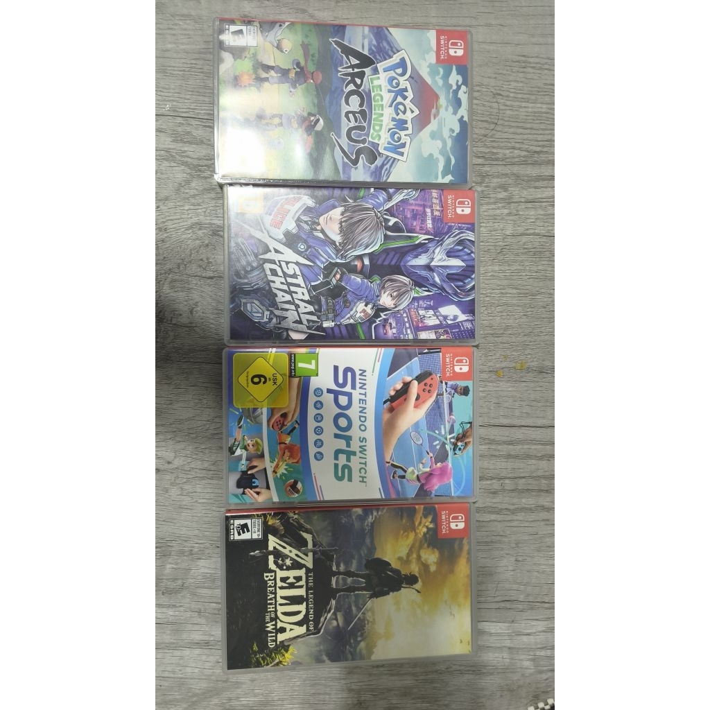 Game switch Zelda, Pokemon Arceus, Switch Sports, Astral Chain