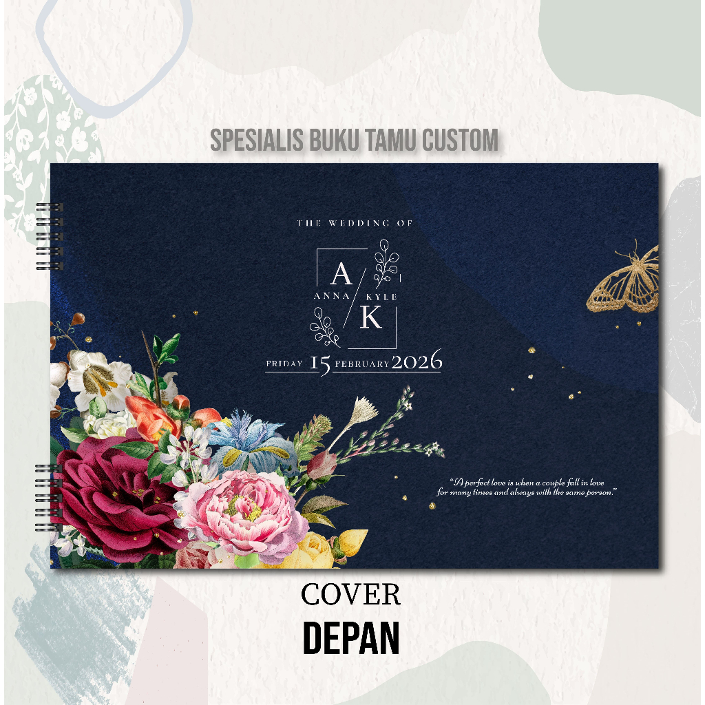 Guest Book Wedding Buku Tamu Pernikahan Custom Hard Cover Premium Kekinian Termurah By SPESIALIS BUK