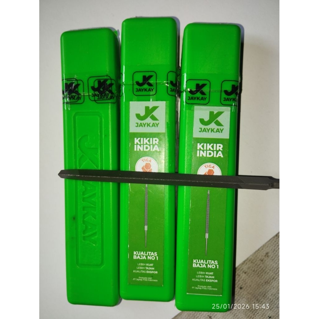 kikir gergaji/segitiga asli India 4" JK