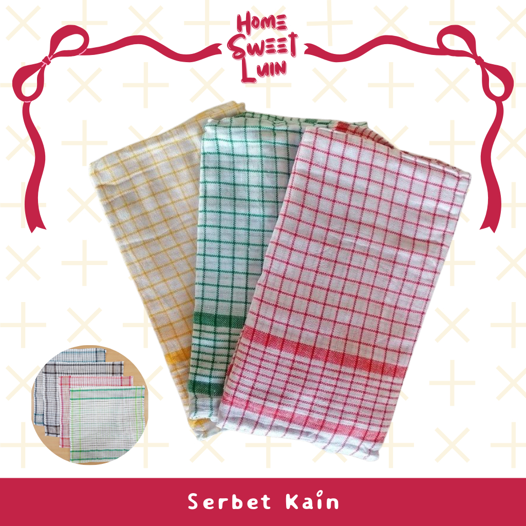 Kain Lap Dapur Serbaguna Bahan Katun 30x20cm - Serbet Lap Piring Lap Tangan Daya Serap Tinggi