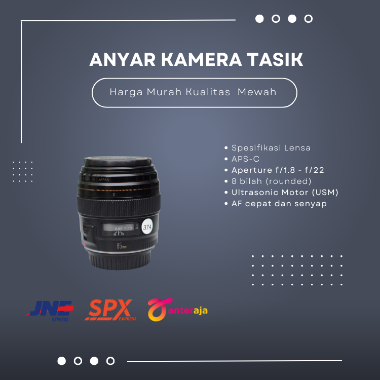 lensa fix canon 85mm f1.8 murah