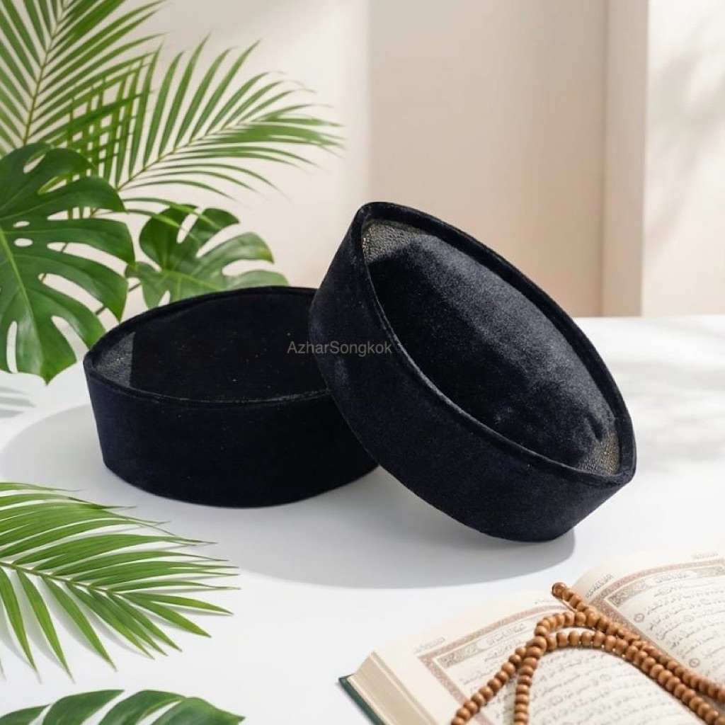 Peci Songkok Hitam Peci Hitam Polos Songkok Peci Tinggi 9 cm Peci Murah