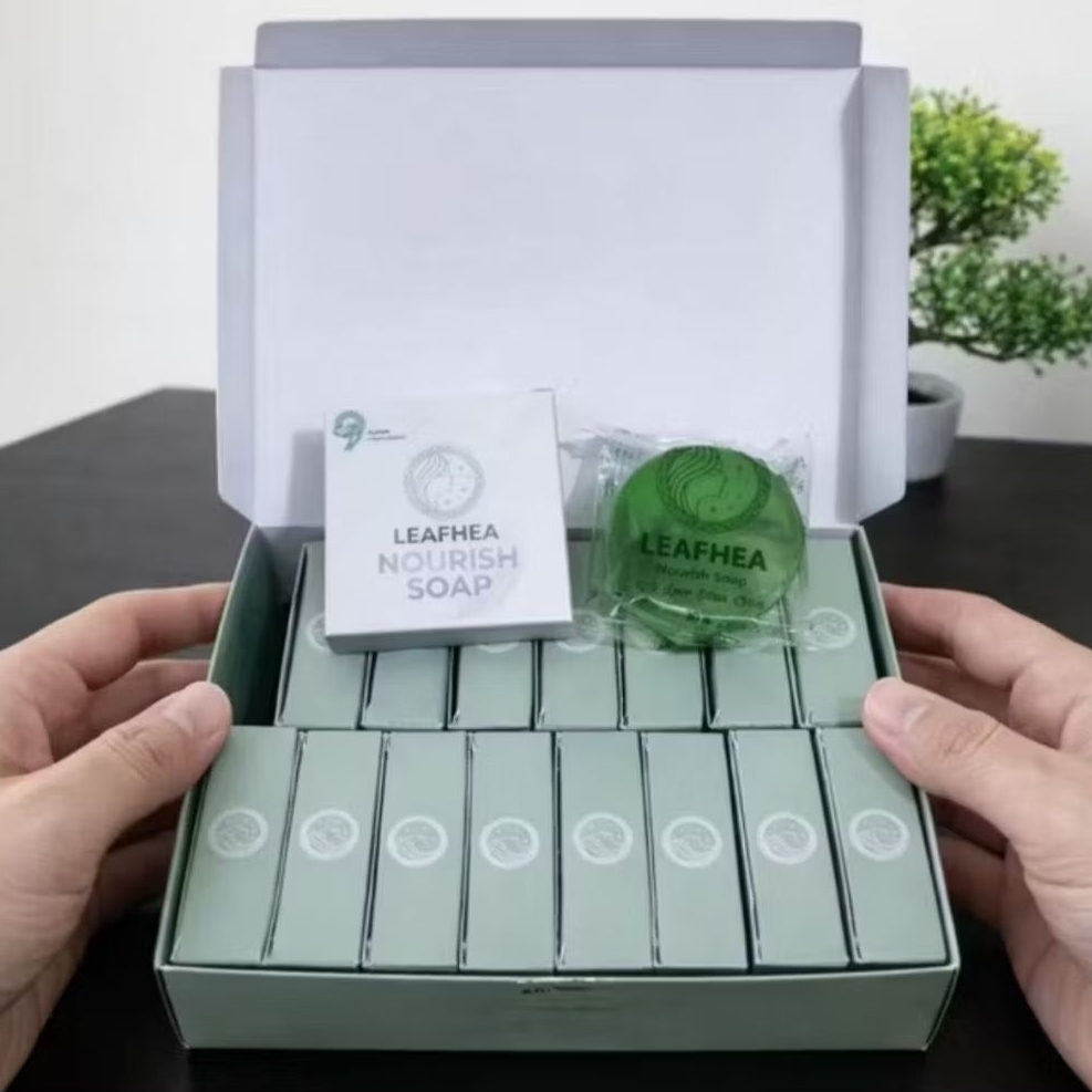 BodySoap Leafhea Nourish Original 100% Bpom 1 Box Isi 16 Pcs | Sabun Leafhea