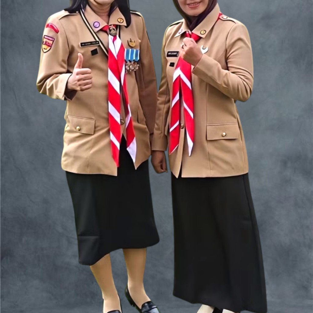 Baju PDU PRAMUKA Wanita Baju PDU pembina pramuka wanita Baju Pembina PRAMUKA wanita Setelan PDU pram