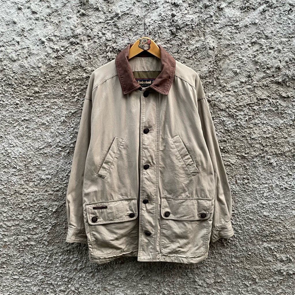 Jacket Parka Canvas Timberland Vtg Used Unisex Pria Wanita (XXL)