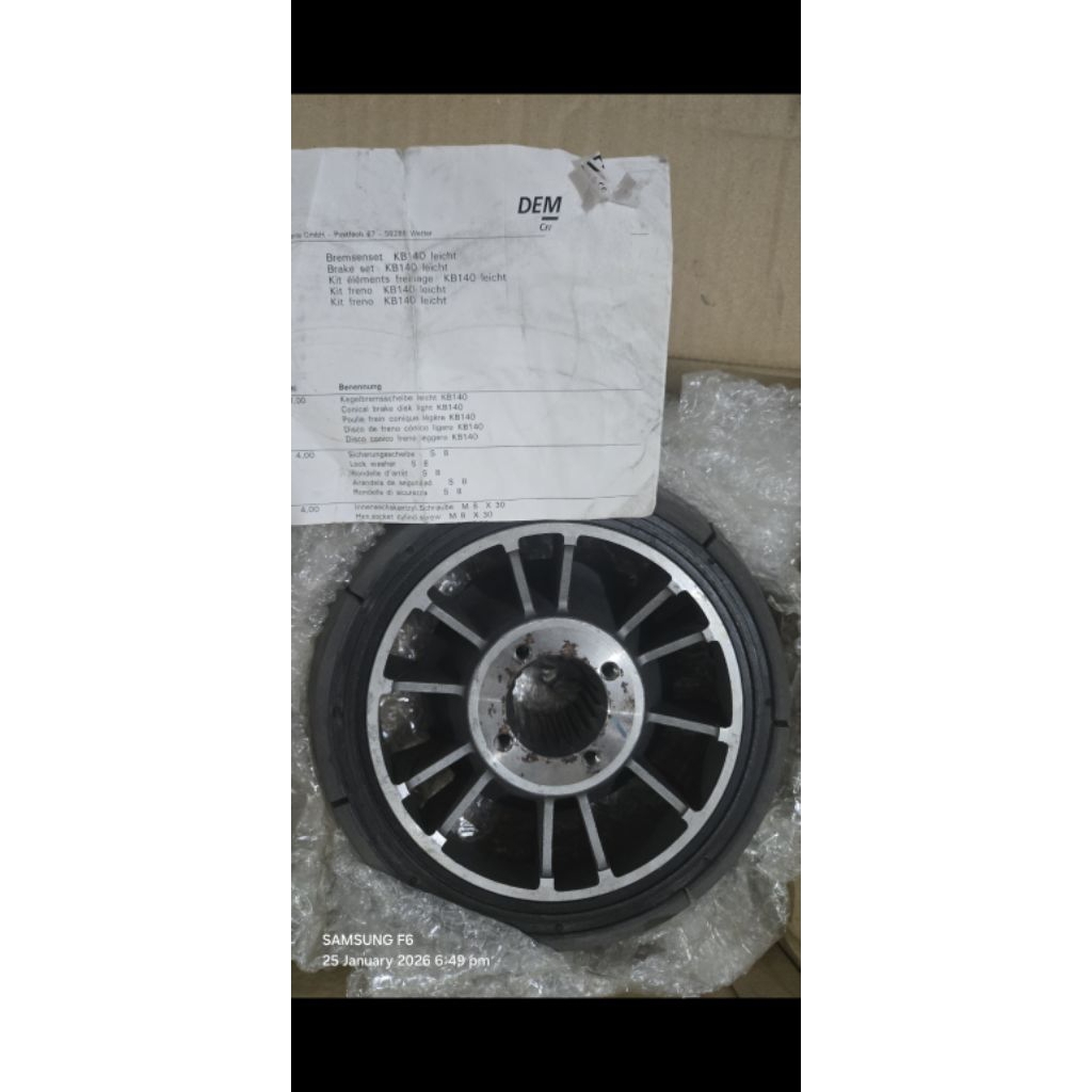 CONICIAL BRAKE DEMAG KBH 140 B DEMAG-GERMANY ORIGINAL PRODUK NEW HOIST CRANE DEMAG