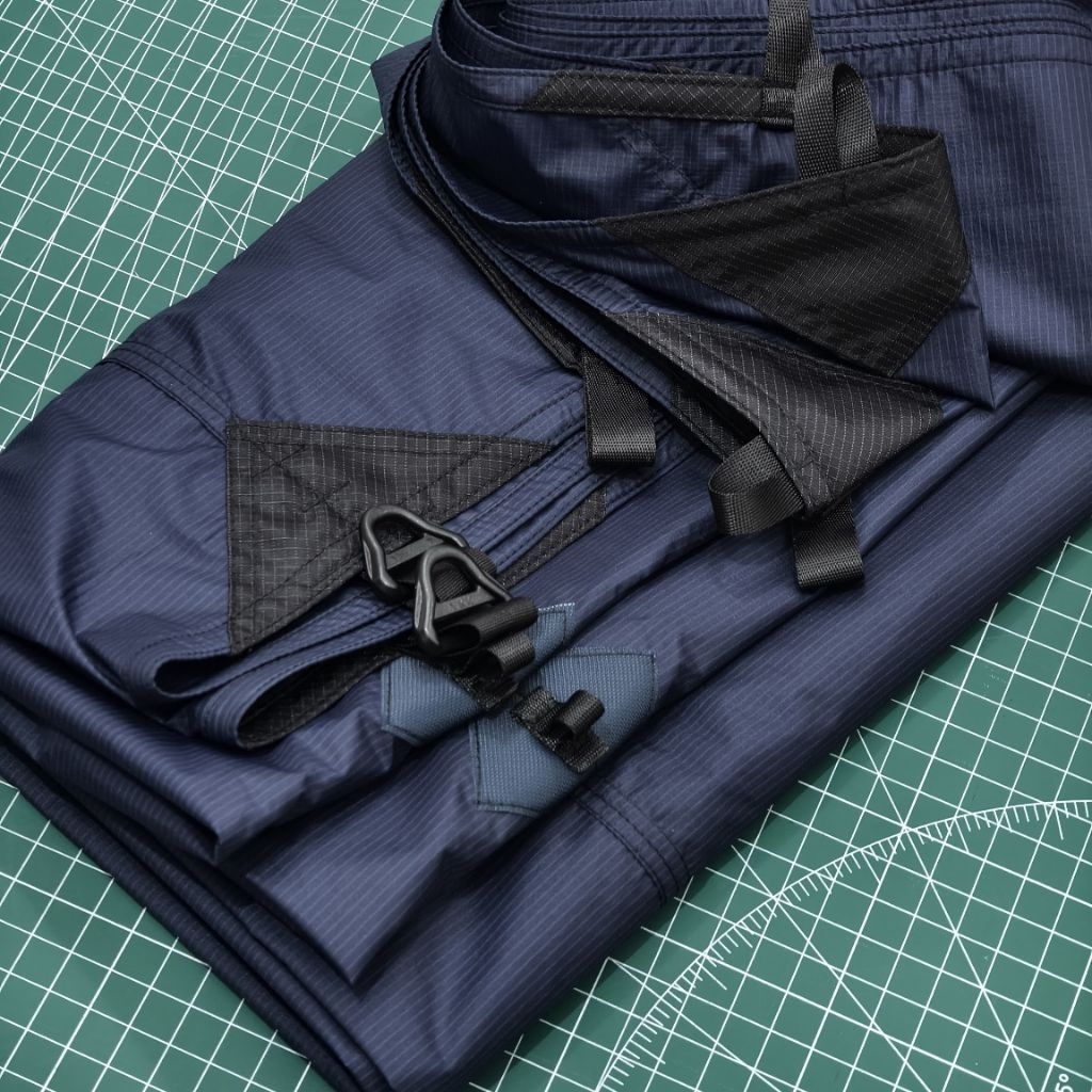 Flysheet Ultralight 2x3,3x3,3x4 Silnylon 15D navy (21 loop) Shelter Atap Tenda Camping