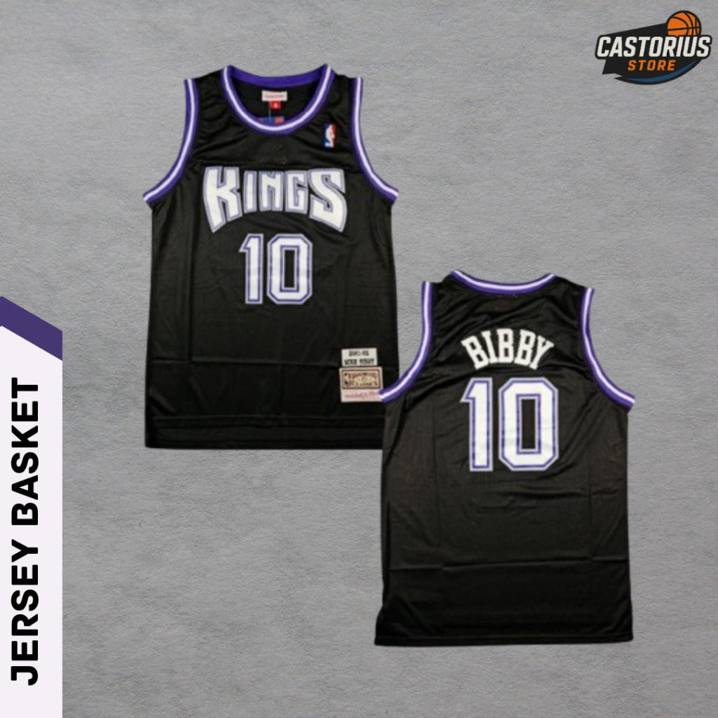 Baju Jersey Basket Classic Mike Bibby Sacramento Kings Hitam - SACRAMENTO KINGS HITAM BIBBY  #10