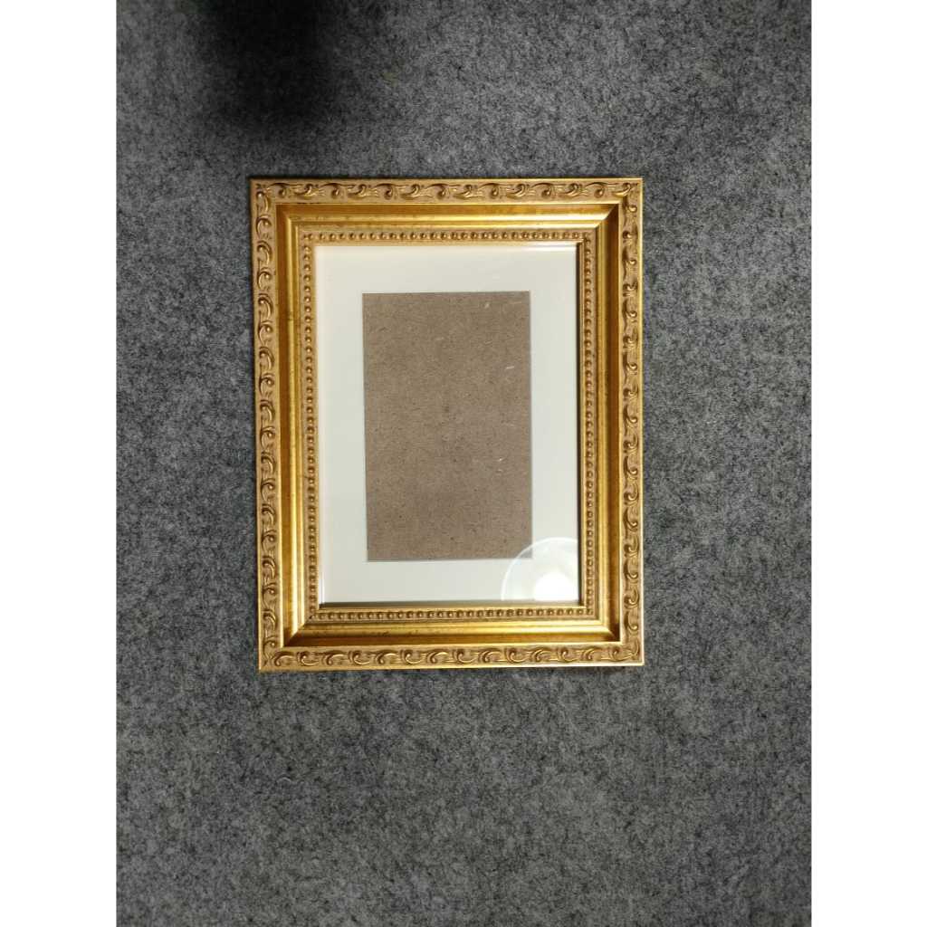 S.A.Frame | Bingkai Foto/Pigura Kayu Gold Ukir 6R/4R