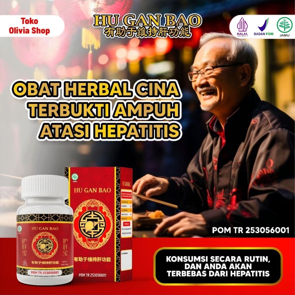 Hu Gan Bao herbal China Asli Mengobati Hepatitis, Liver Sakit Organ Hati dan Memperbaiki Fungsi Hati