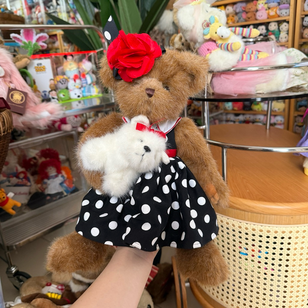 bearington bear polkadot teddy bear