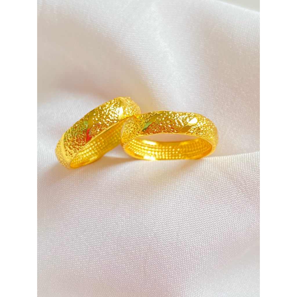 Cincin Koin Wanita Warna Emas 24 Karat - Anti Luntur dan Anti Karat