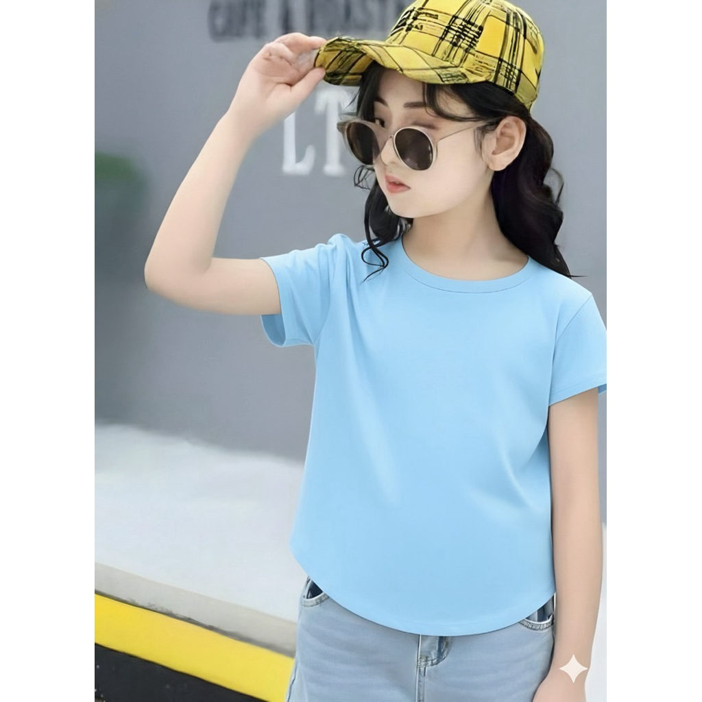 kaos oval oversize anak cewek spandek oval polosan