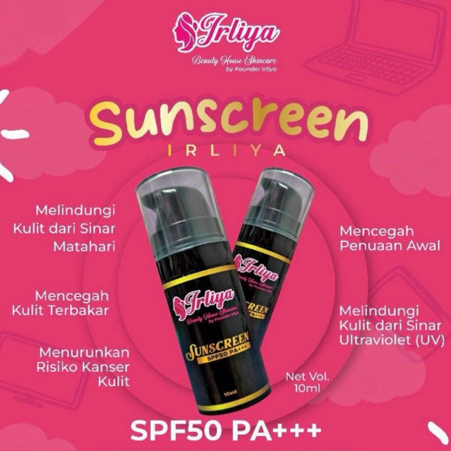 IRLIYA SKINCARE SUNSCREEN SPF 50pa+++ 10ml