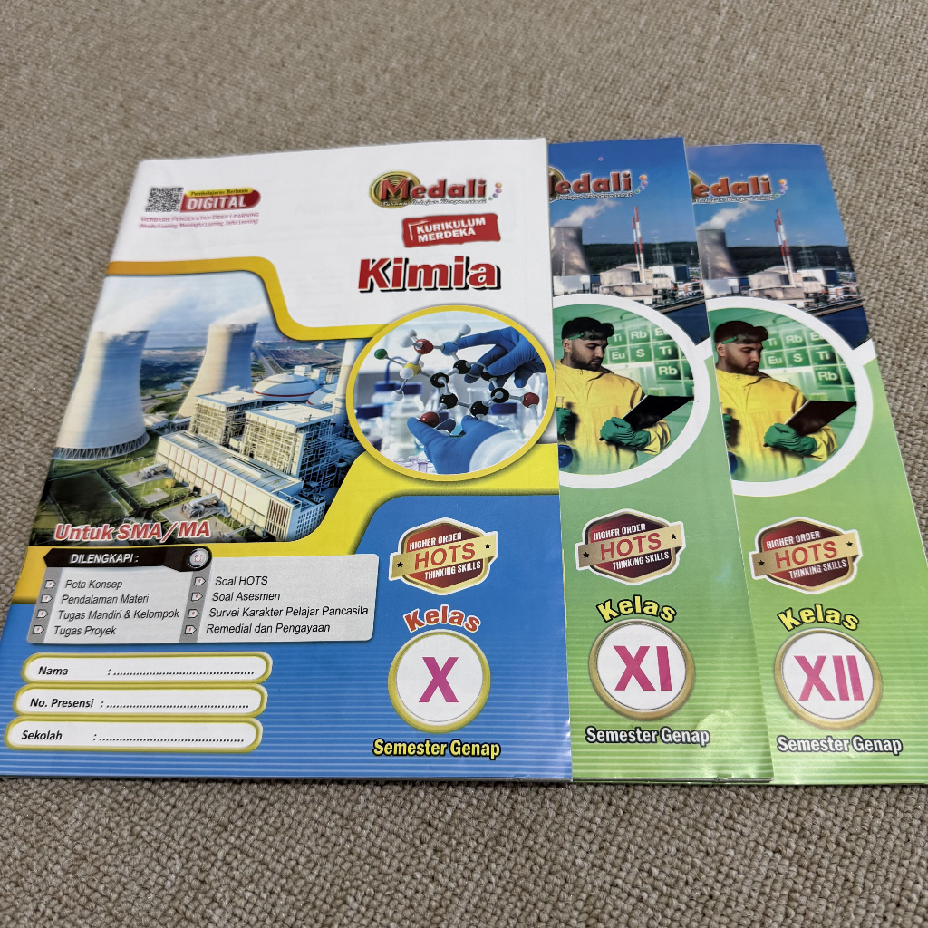 Buku LKS Kimia Kelas 10 - 12 SMA SMK MA Semester Genap Kurikulum Merdeka