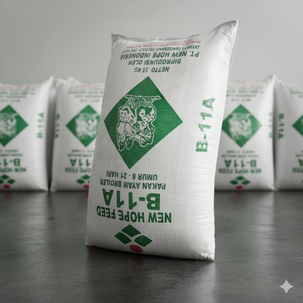 Pakan Ayam Broiler New Hope B-11A - Pur Ayam Pedaging Starter 50kg