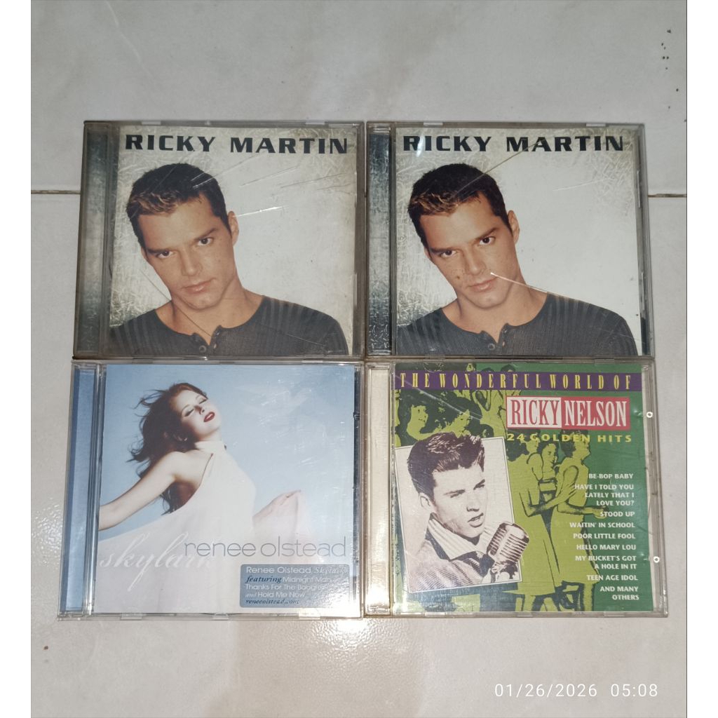 cd RICKY MARTIN (2) / RICKY MARTIN (3) / RENEE OLSTEAD-Skylark / RICKY NELSON-24 Golden Hits