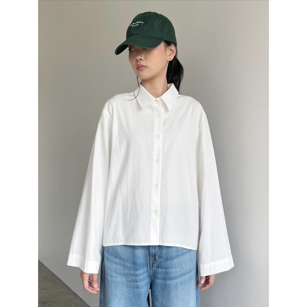 new sample kimono-sleeves shirt - broken white
