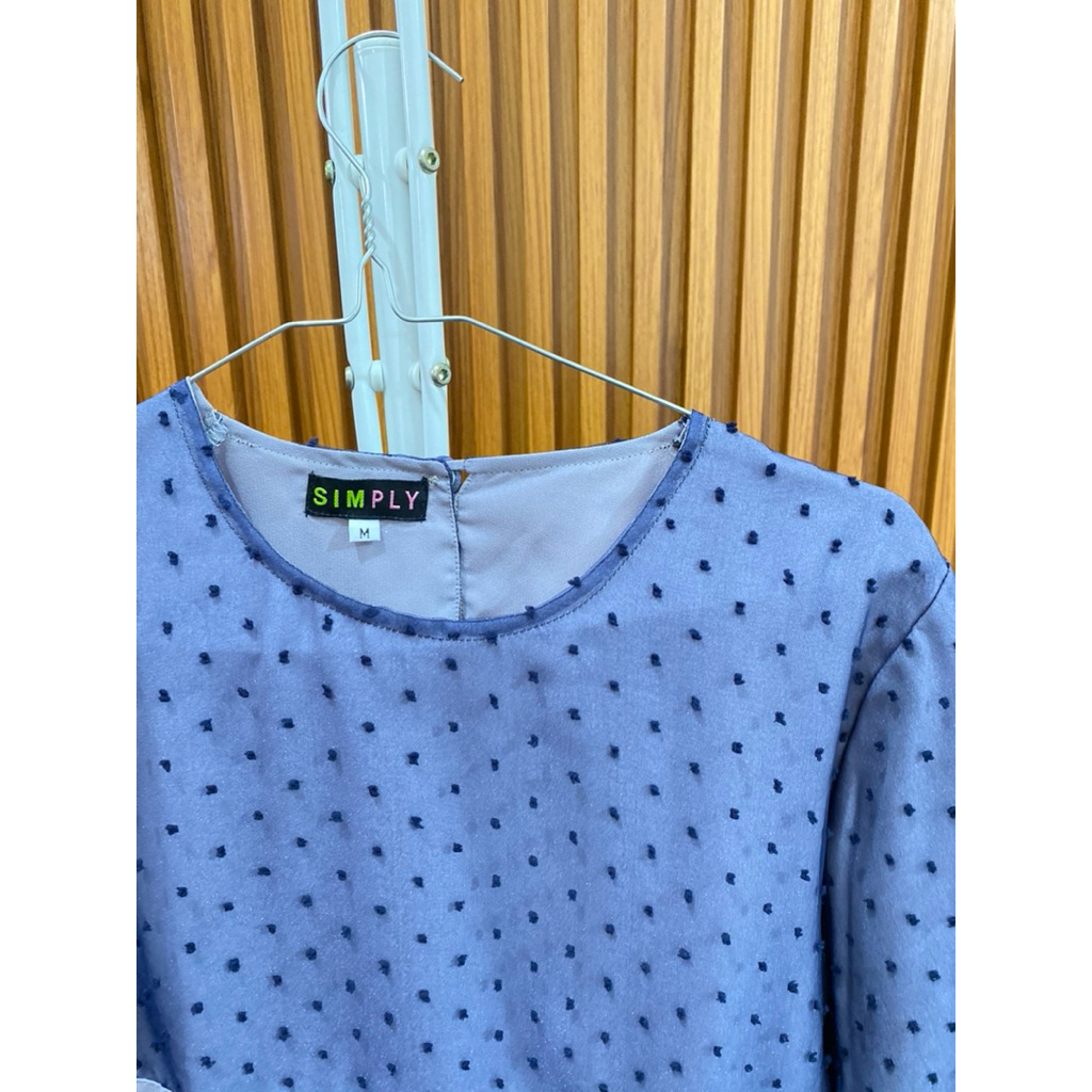 Baju Kondangan | Atasan wanita biru | Baju Wanita | Blouse Mewah