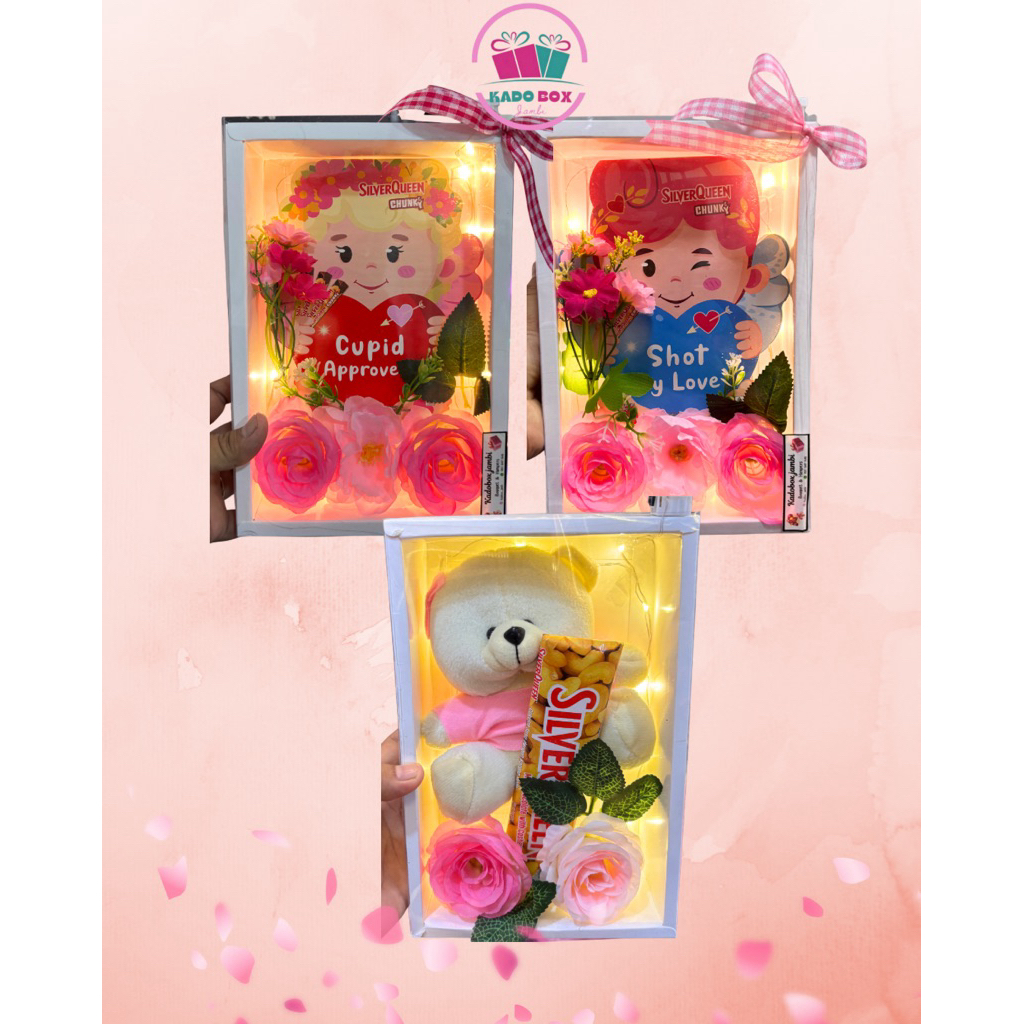 gift coklat valentine / silverqueen valentine/ hampers valentine
