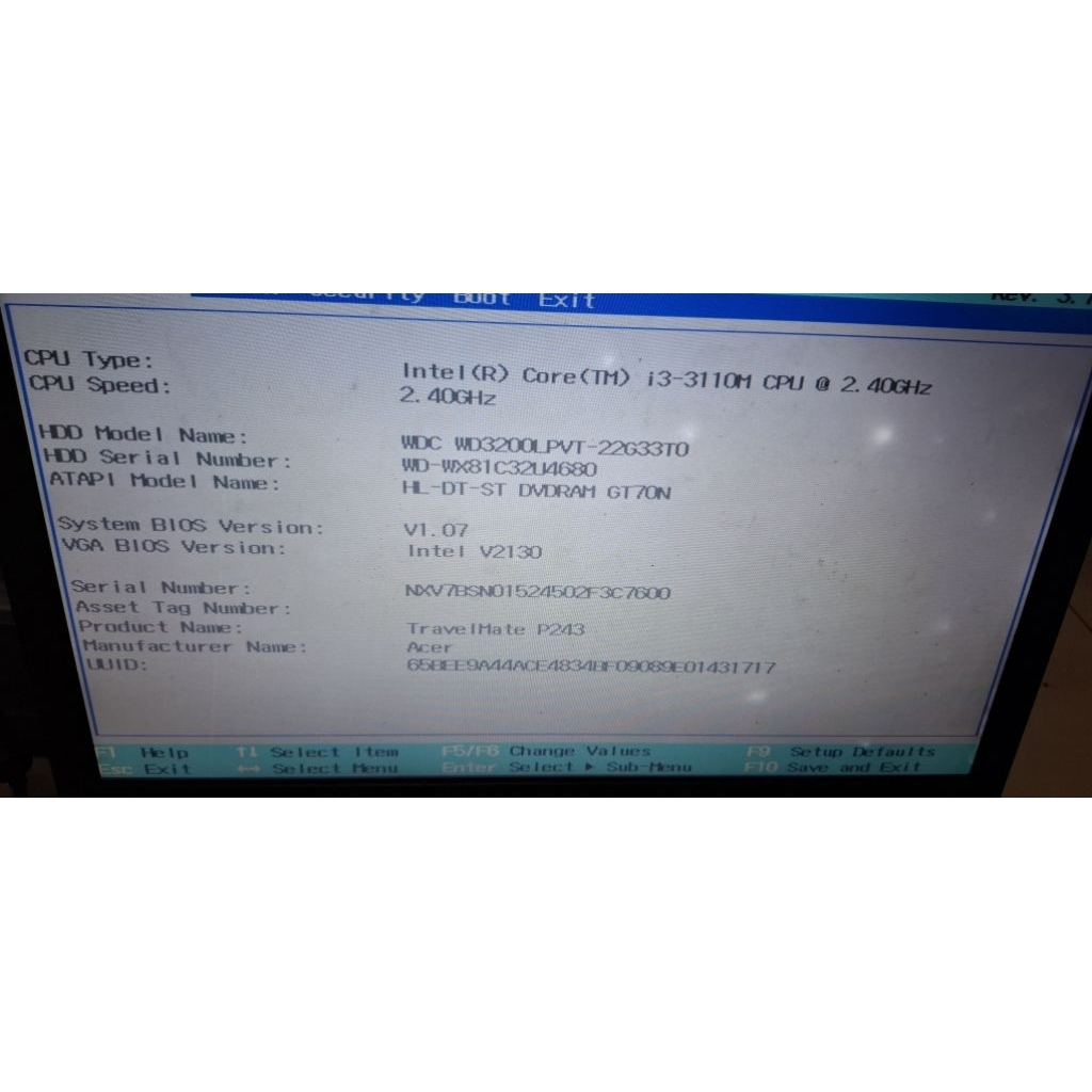 Motherboard Mainboard Mobo Laptop Acer TravelMate P243 E1-431 E1-471 ZQSA i3-3110M