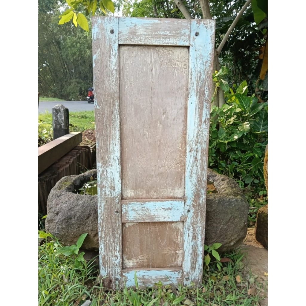 daun jendela kayu jati jadul lawasan