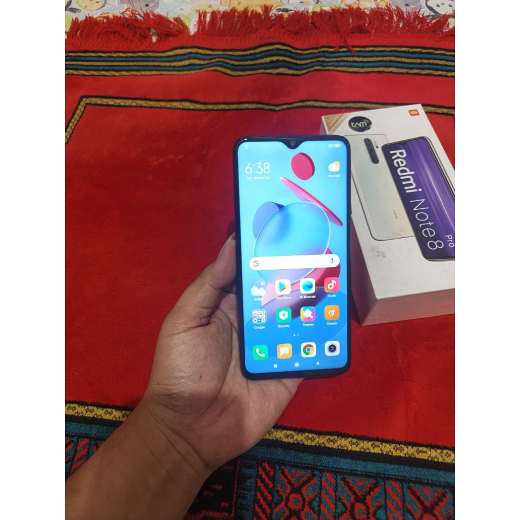 xiaomi note 8 pro redminote 8 pro ram 6gb 128gb nfc fulset lengkap hp bekas murah