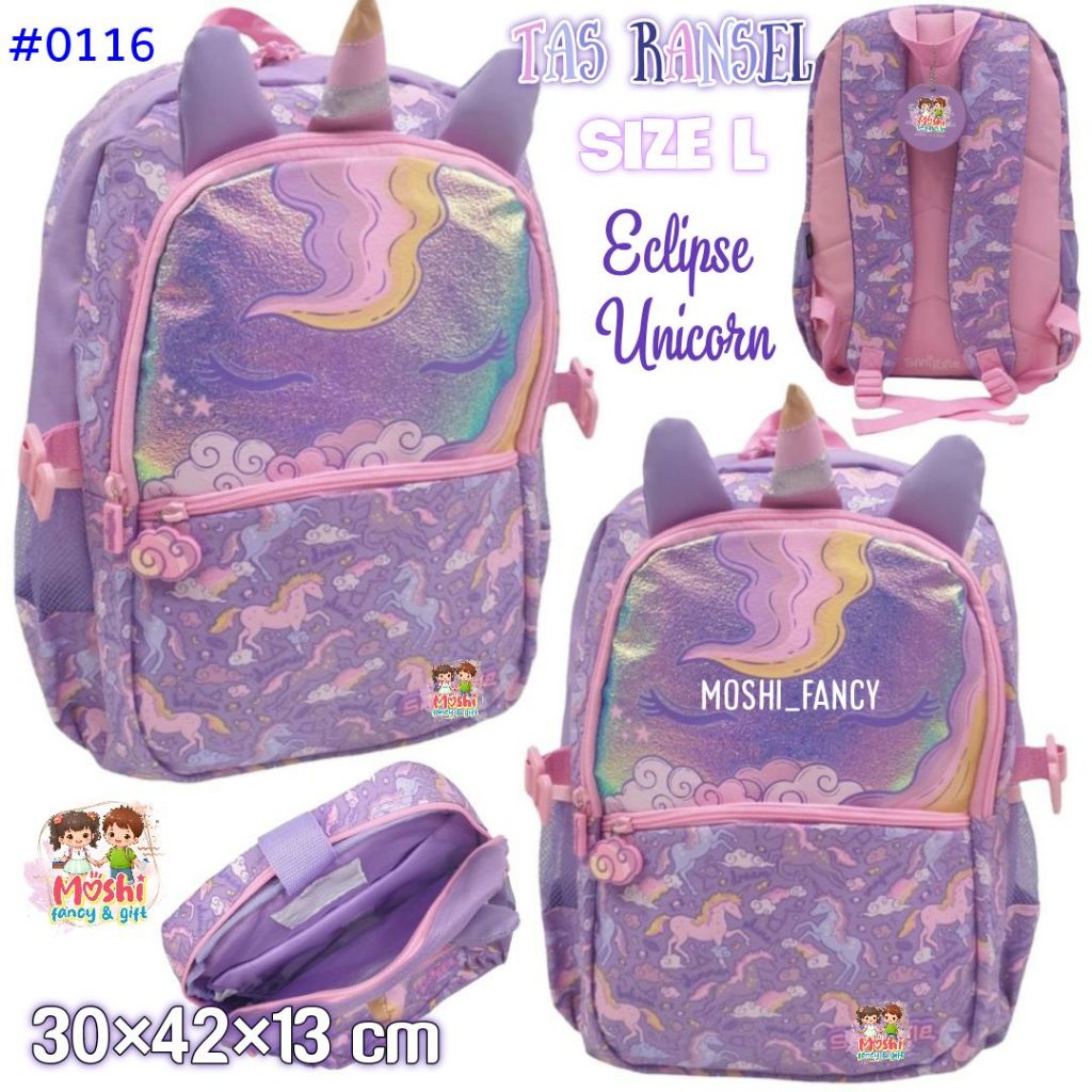 Tas Unicorn Ungu / Tas Ransel Sekolah Unicorn Anak Perempuan / Junior Animalia Backpack Girl / Tas R