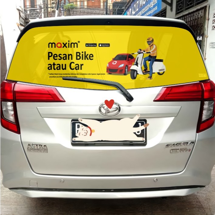 Stiker Kaca Belakang Mobil Sticker One Way Oneway Sigra  Sticker mobil Kaca Belakang Toyota Calya