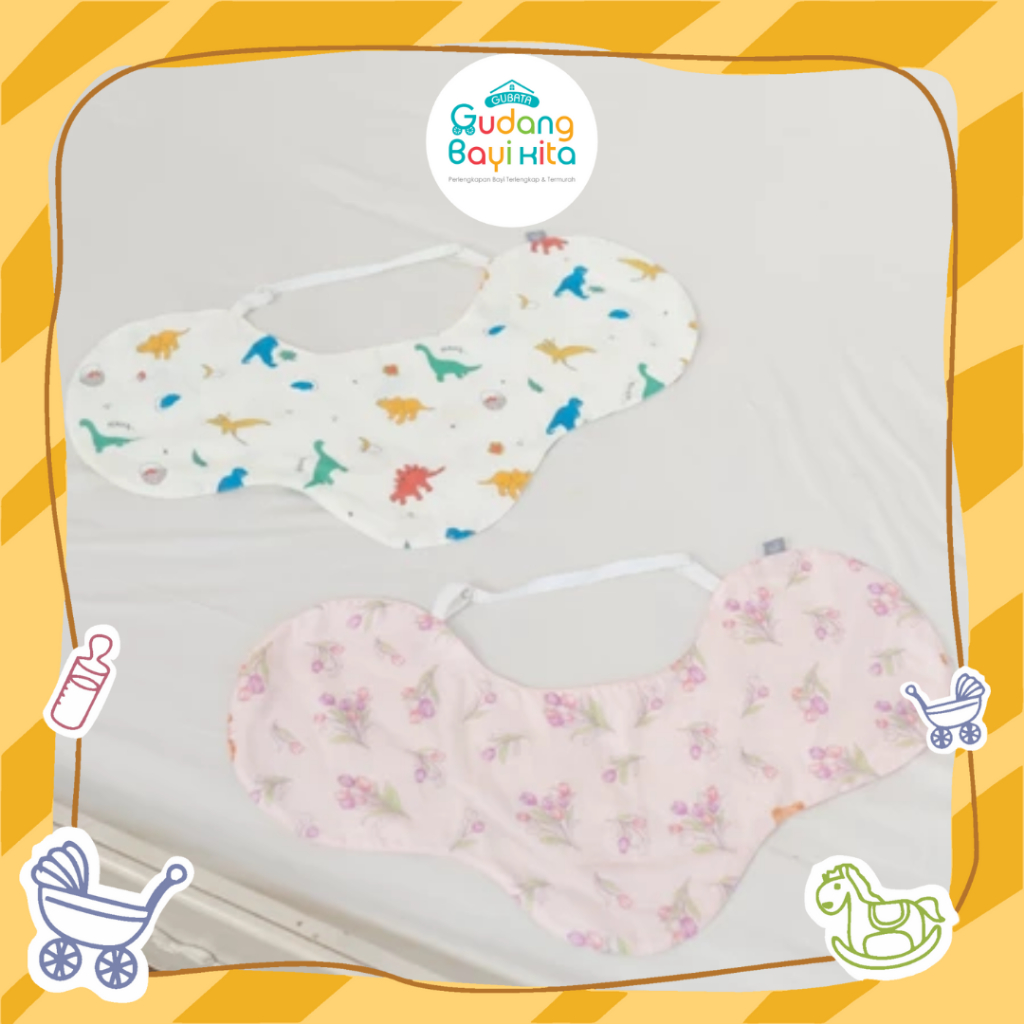 Little Palmerhaus Burp & Bib, Muslin Burp & Bib 2.0 / Celemek Bayi