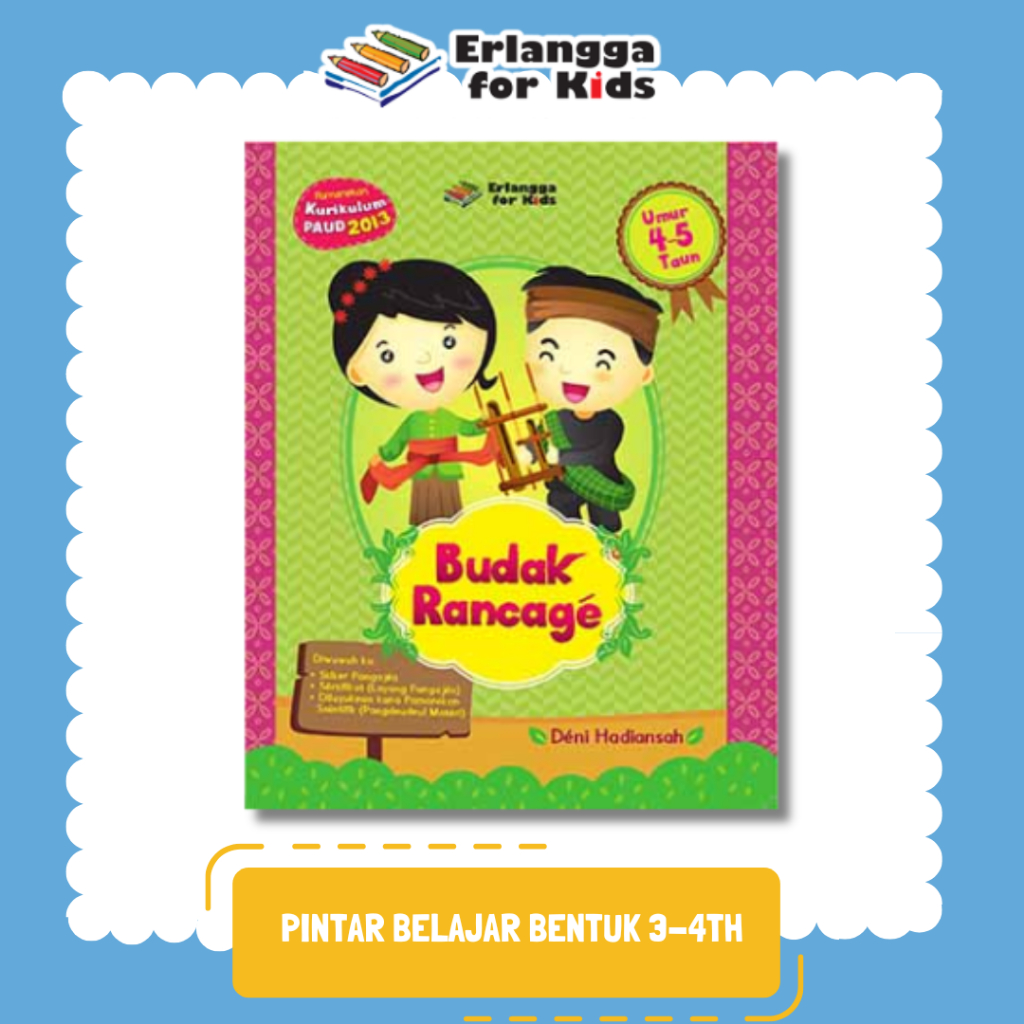 [Erlangga Official] Buku Tk/Paud: Budak Rancage Usia 4-5 Tahun Tk