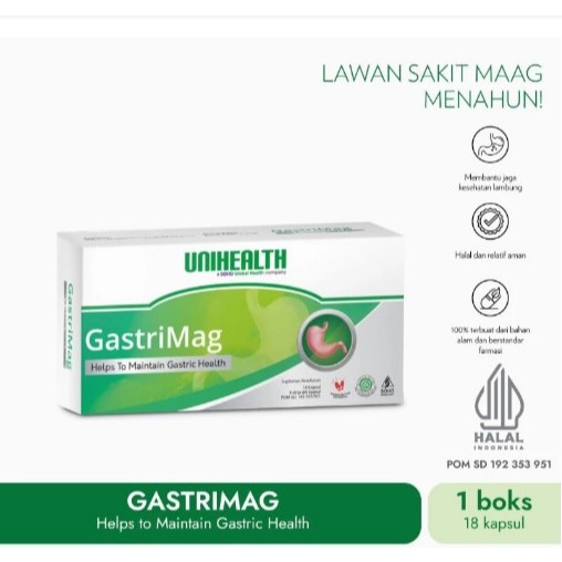 Gastrimag Obat Maag Menahun Unihealth, 18 Kapsul