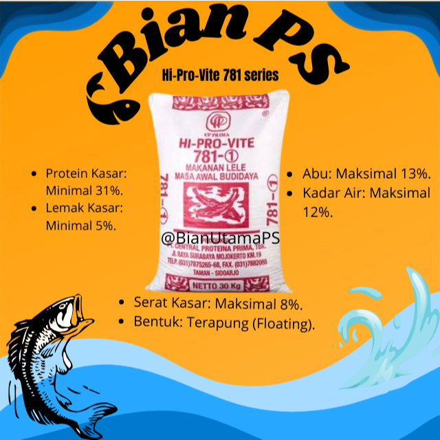 Pelet Pakan Ikan CPP 781 -1 -2 -3 10kg