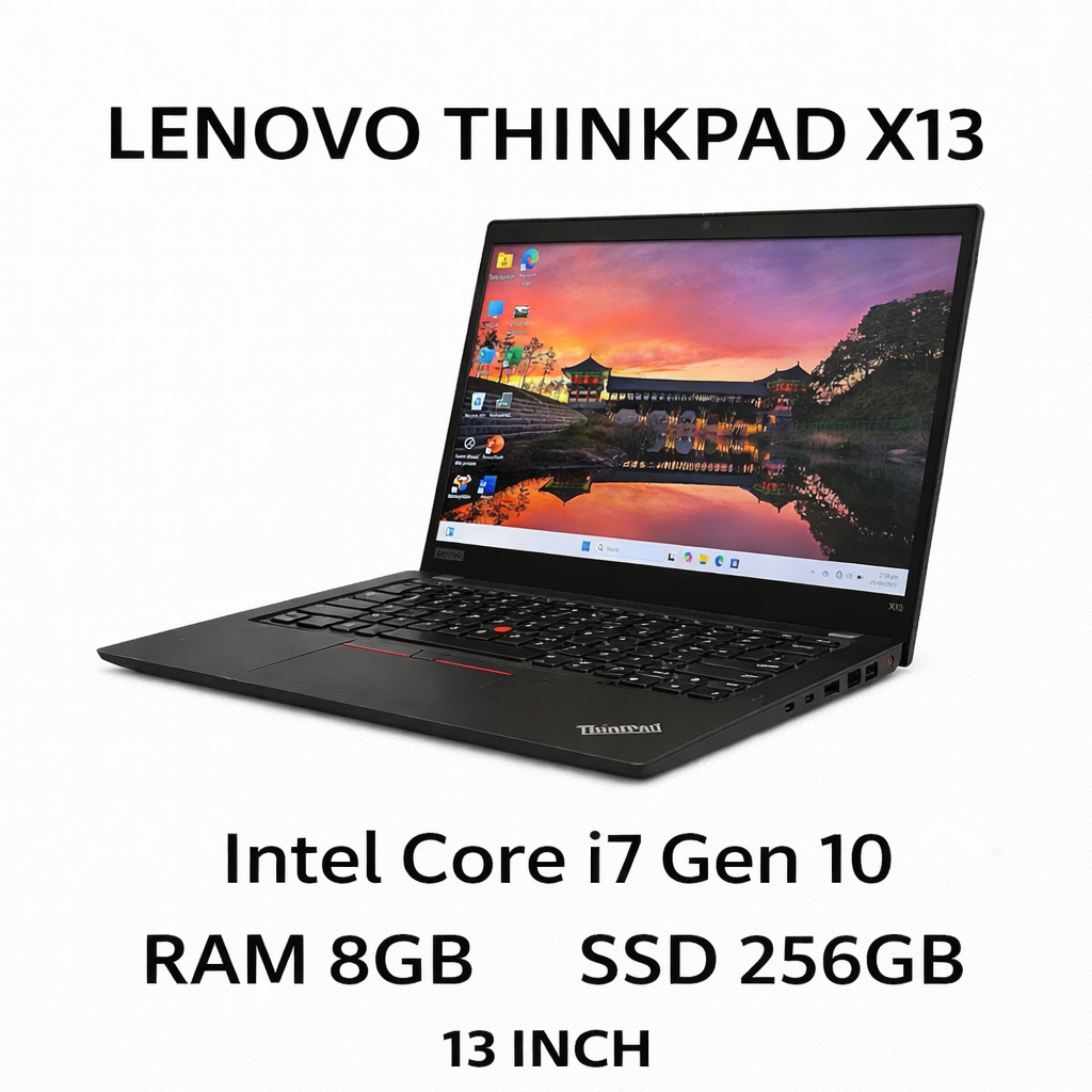 LAPTOP LENOVO X13 INTEL CORE I7 GEN 10 RAM 8GB SSD 256GB SECOND