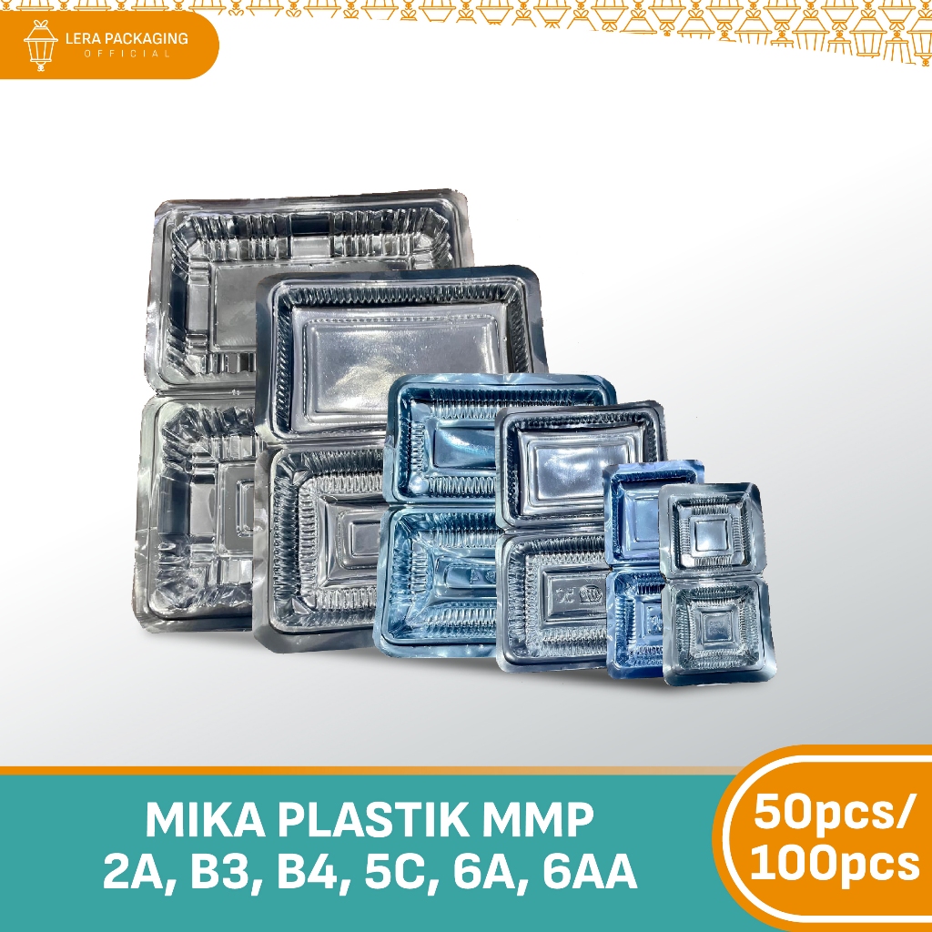 Mika Kotak Plastik Bening Transparan / Mika Kue / Mika Nasi Kecil Sedang