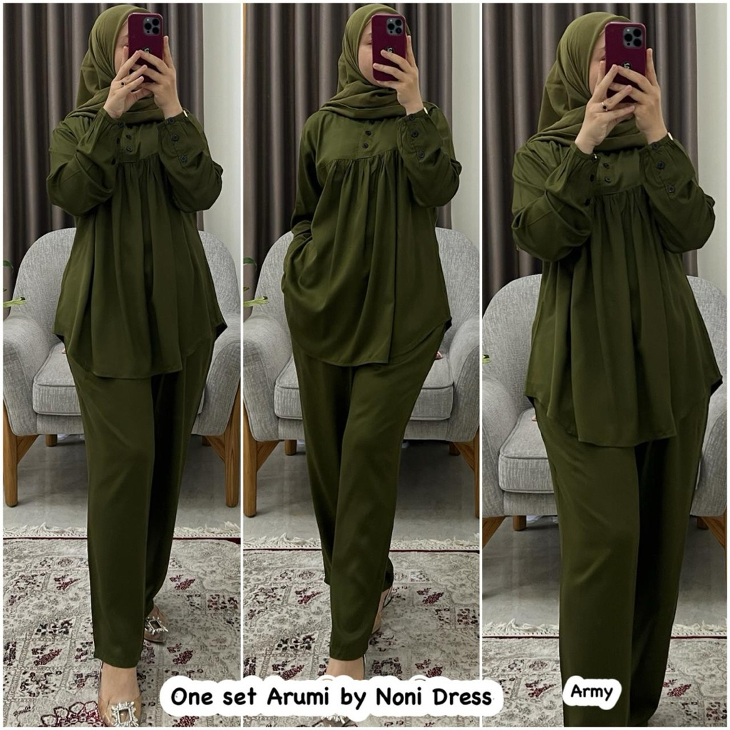 Daster Arab NONI ARUMI One Set Piyama Twill Premium By Noni Dress