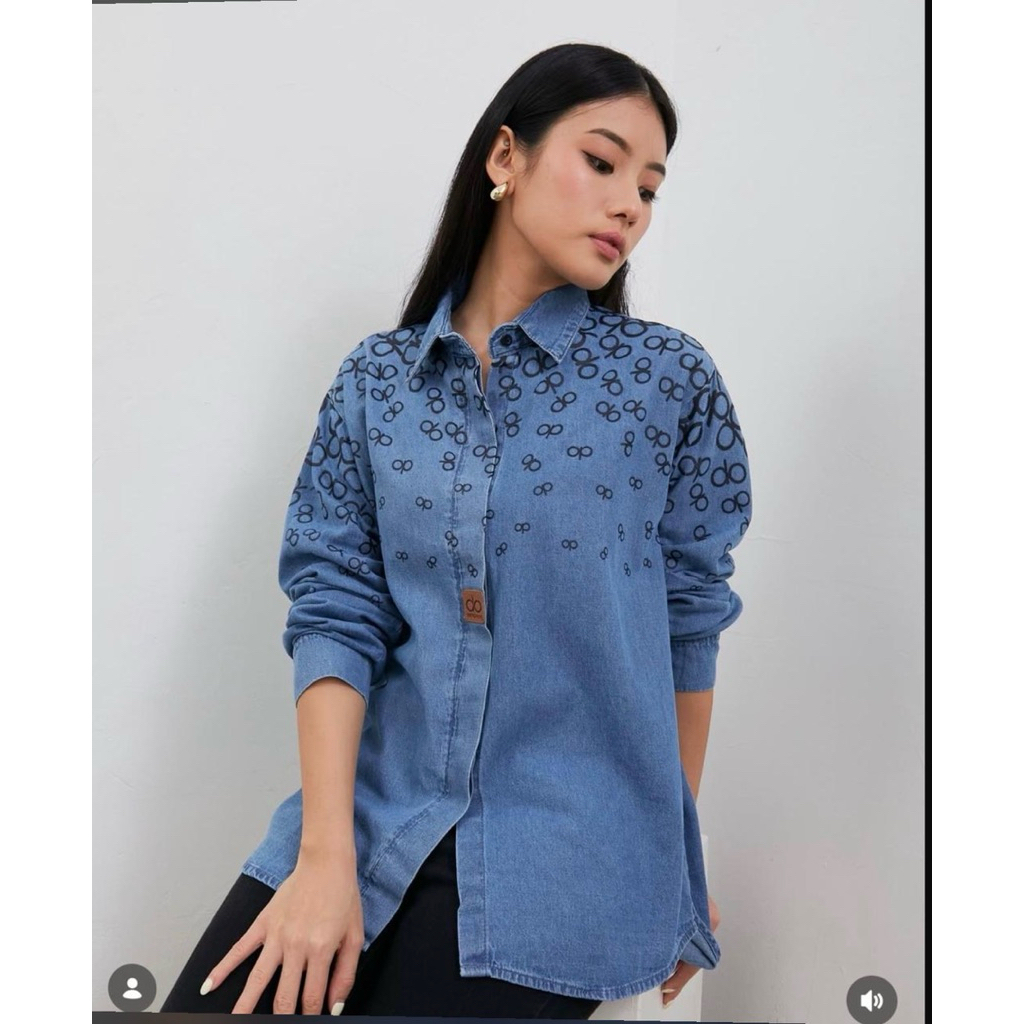 monogram denim shirt Donna prive