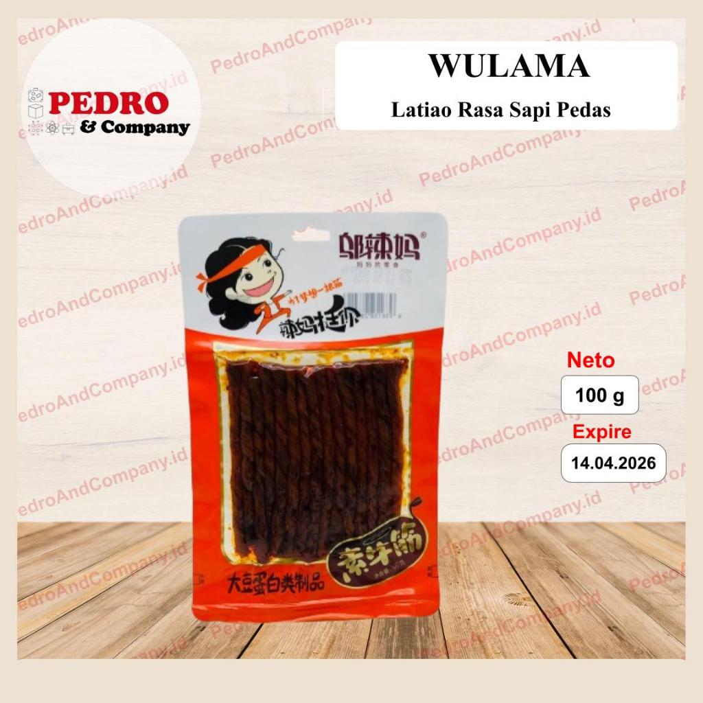 Wulama Latiao rasa spicy beef 100 gram snack china pedas viral rasa sapi pedas