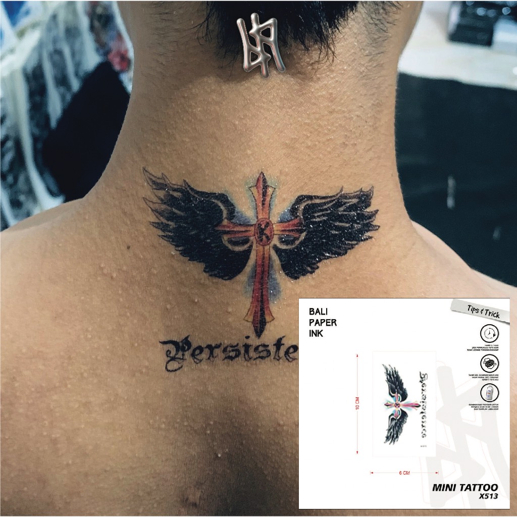 Bali Paper Ink Tato Temporer Basic Tahan Air – Temporary Tattoo X513 Sayap | Bali Paper Ink