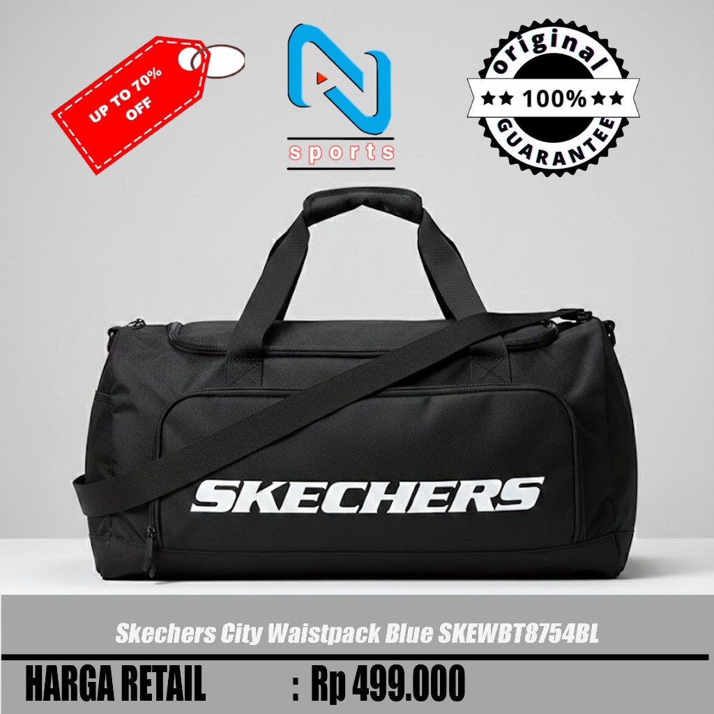 Tas Duffel Skechers Black Original 100%