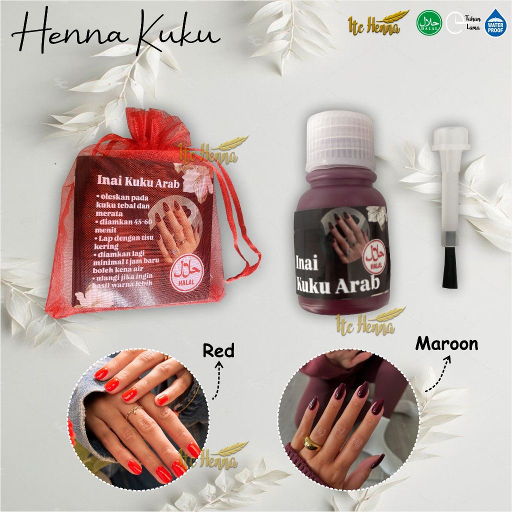 Ika Henna Kuku Tahan Sebulan Warna Halal Nail Henna Cantik Henna Kuku