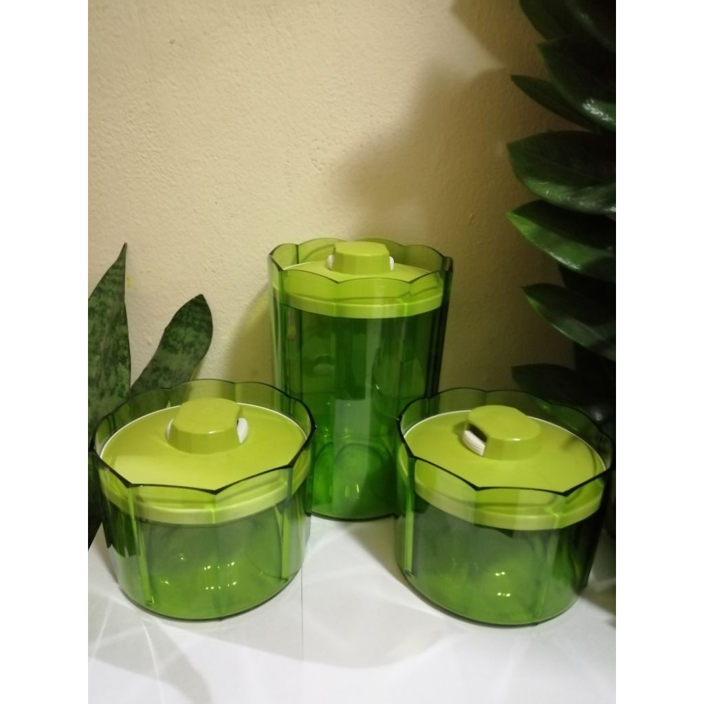 advanced counterpart tupperware Hijau set