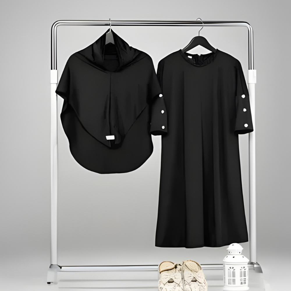 Gamis Abaya Anak Perempuan Hitam Umur 1 10 Tahun