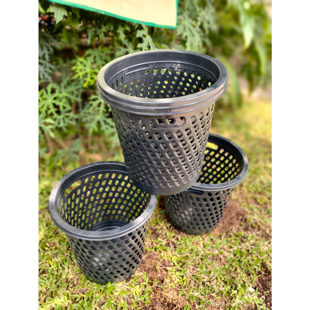 3pcs Keranjang Sampah Polin Bulat Hitam Murah Kuat Tempat Sampah Bulat Dapur Kamar Mandi Toilet WC T